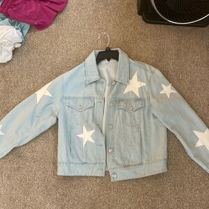 Star patch jean jacket